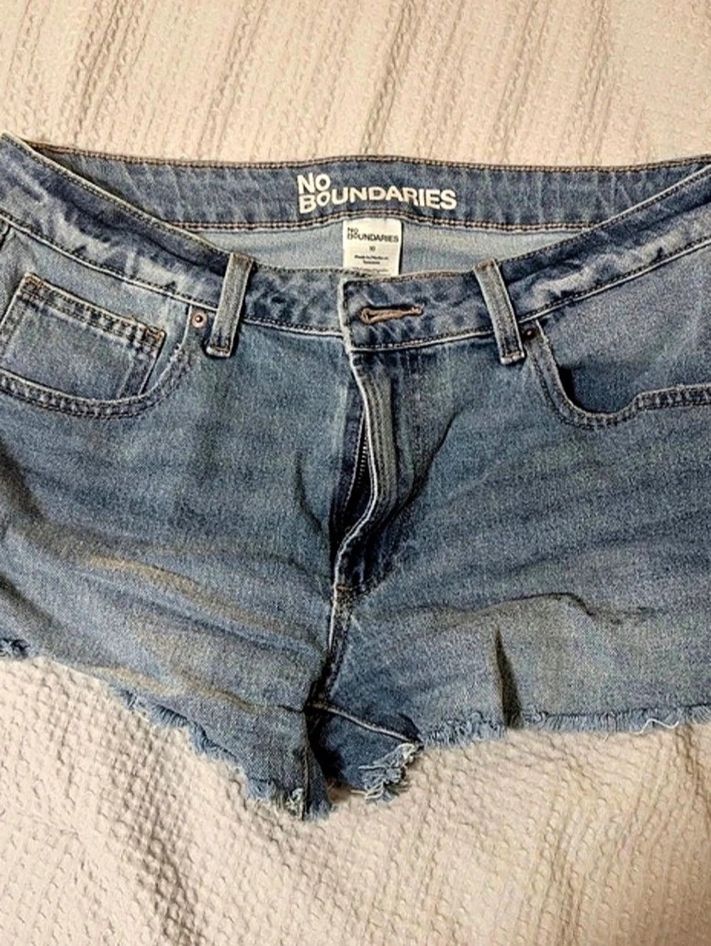No Boundaries Women's Distressed Denim Jean Shorts